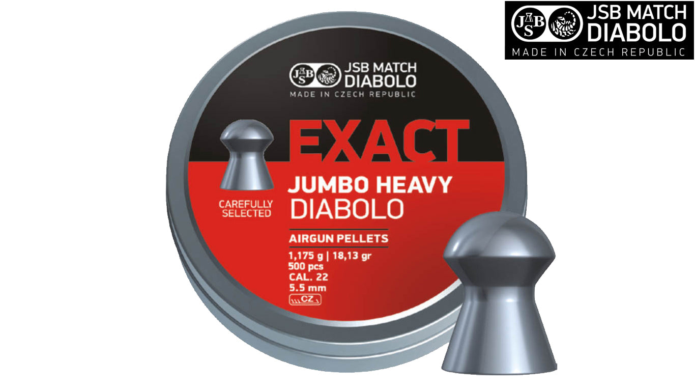 JSB Exact Jumbo Heavy Diabolo 18.13gr .22 (x500)
