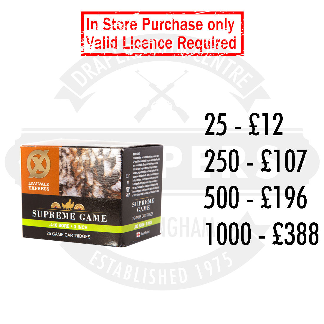 Lyalvale Express Supreme Game 2.5 .410 Fibre 14g (x25)