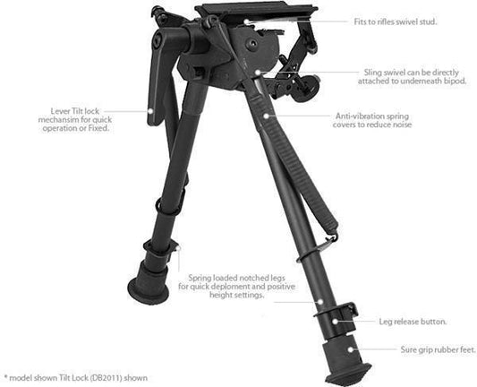 Deben Extreme Precision Bipod Tilt Lever 9-13in