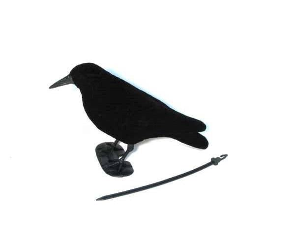 Flocked Crow Decoy