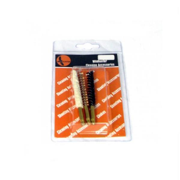 3 Piece Rifle Brush Set in blister pack .22/223