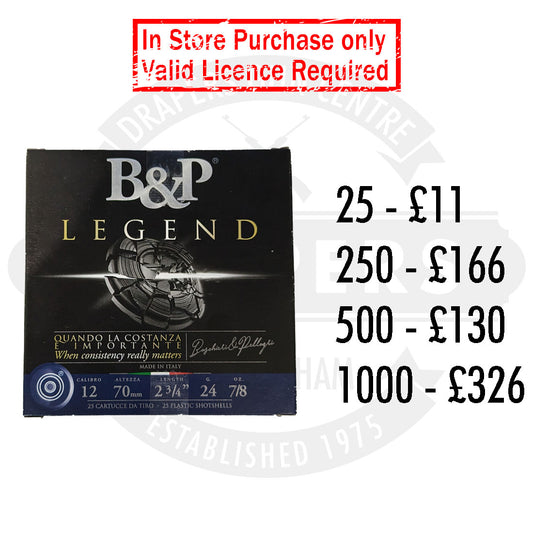 B&P F2 Legend 12G 24g 7.5 (x25)