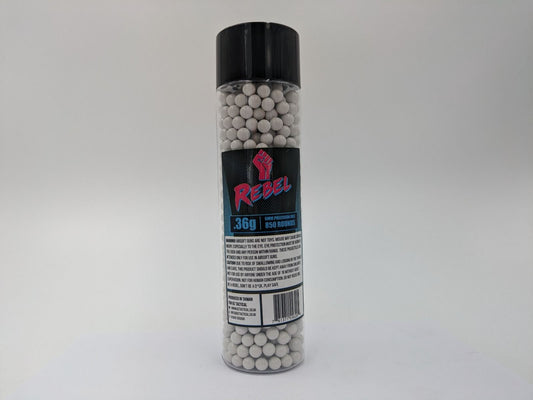 Rebel Precision Heavyweight BIO 6mm BBs 850pcs Bottle - 0.36g