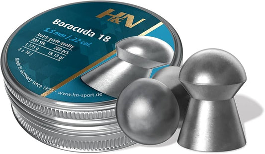 H&N Baracuda 18 Pellets 18.13gr 5.52mm .22 (x200)
