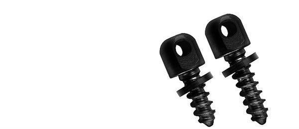 QD Wood Screw Sling Stud in Black (x2)