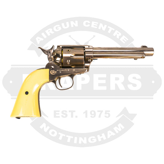 Colt Peacemaker SAA 45 White Nickel 4.5 BB