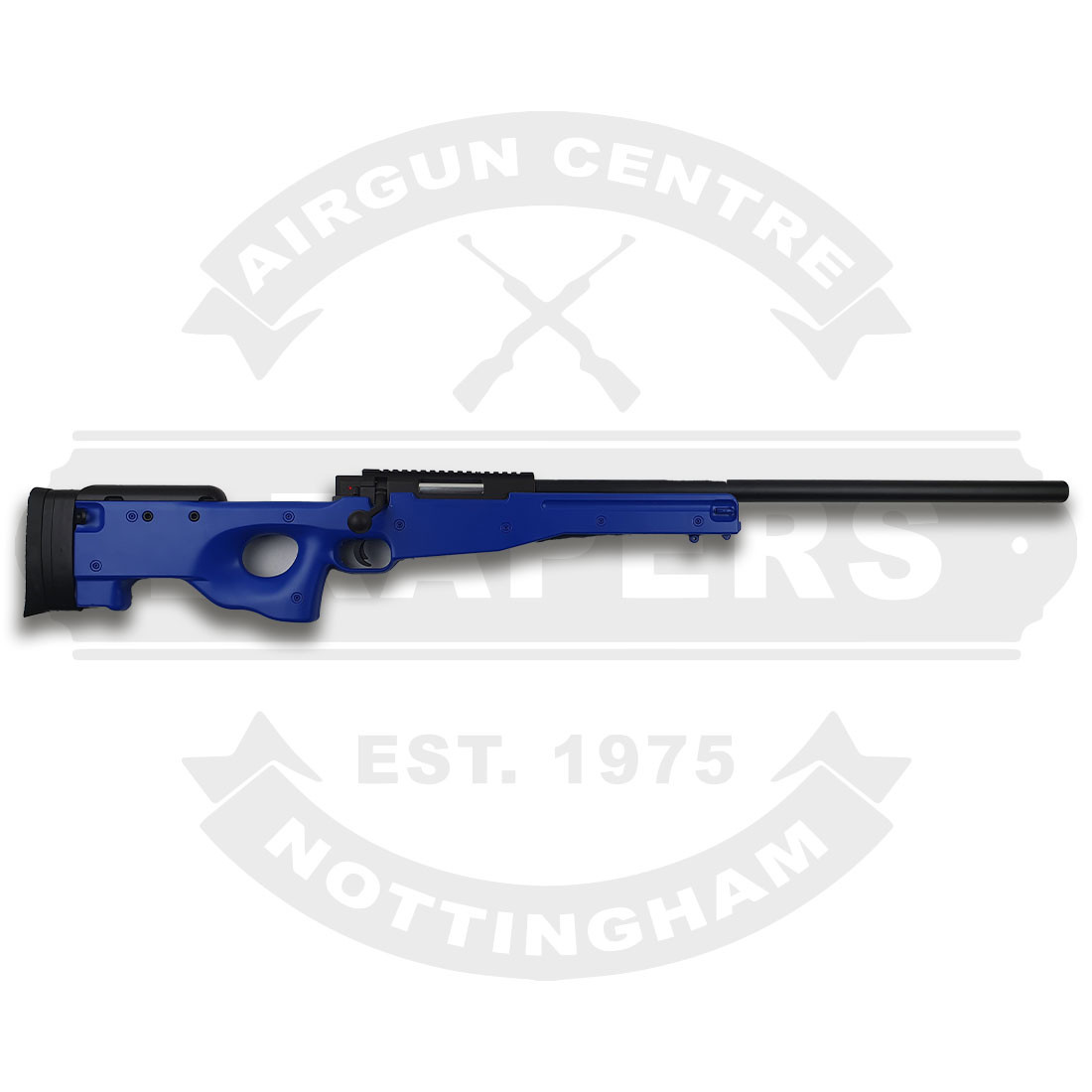 Well Mb01 L96 Spring Sniper Rifle Upgraded Steel Parts Blue Airsoft