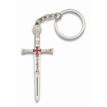 Templaria Red Cross Mini Sword Key Ring